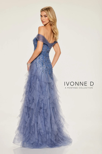 Ivonne D by Mon Cheri ID806 Tulle Beads Sequin Lining Dress Ivonne D by Mon Cheri ID806 Tulle Beads Sequin Lining Dress