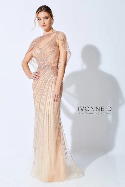 Ivonne D by Mon Cheri 221D47 Beading Stone Accents Dress