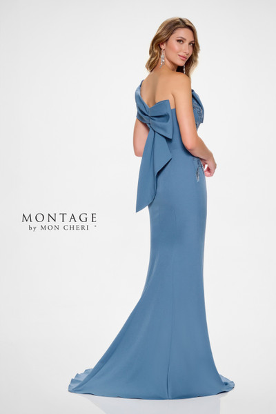 Montage by Mon Cheri M845 Crepe Stretch Lining Long Dress Montage by Mon Cheri M845 Crepe Stretch Lining Long Dress