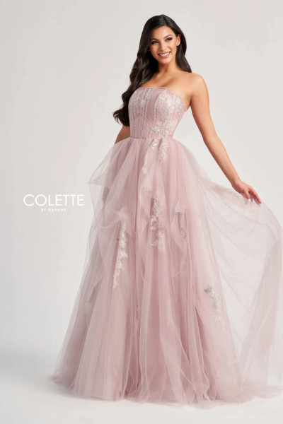 Colette by Daphne CL8120 Sequin Applique Satin Lining Dress