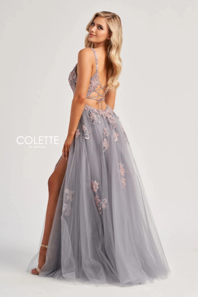 Colette by Daphne CL8130 Tulle Sequin Jersey Lining Dress