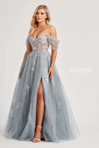 Colette by Daphne CL8150 Glitter Lace Satin Lining Dress
