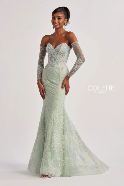 Colette by Daphne CL8415 Allover Lace Stretch Lining Dress