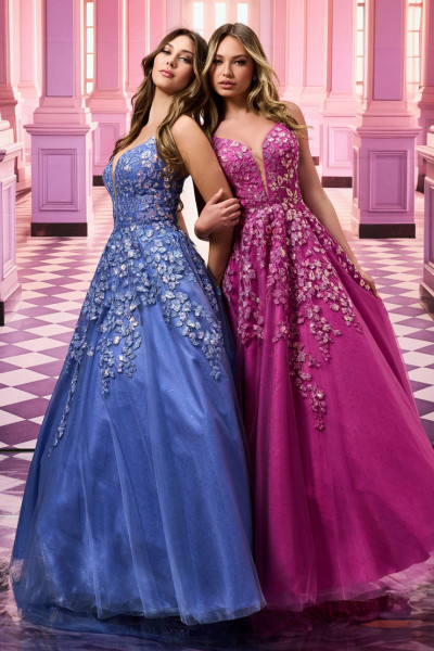 Colette by Daphne CL8420 Sequin Confetti Glitter Tulle Dress