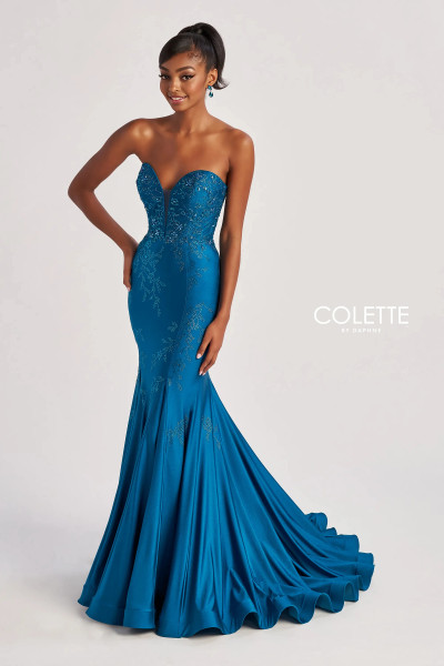 Colette by Daphne CL8445 Novelty Stretch Jersey Beads Dress