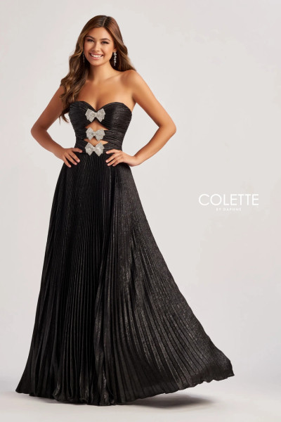 Colette by Daphne CL8520 Pleated Satin Satin Lining Dress