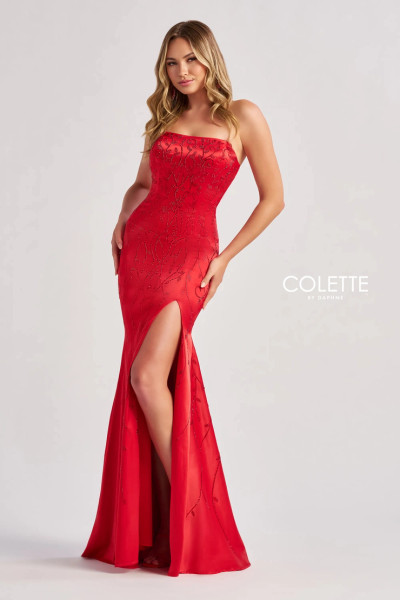 Colette by Daphne CL8570 Stretch Satin Stretch Lining Dress