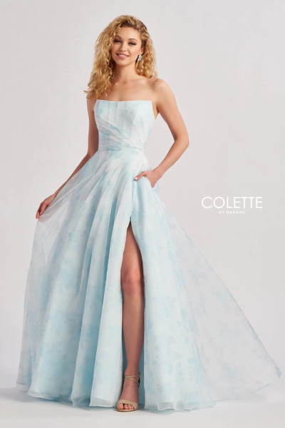 Colette by Daphne CL8635 Printed Organza Crinoline Dress