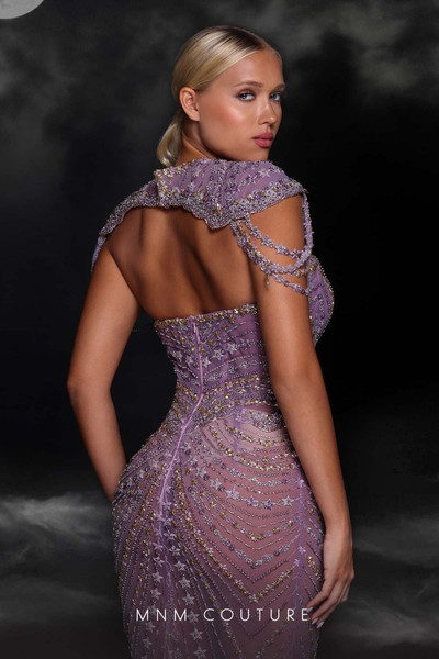 MNM Couture K4098 Beaded Strapless Fringes Fitted Dress MNM Couture K4098 Beaded Strapless Fringes Fitted Dress