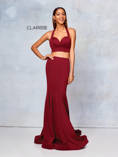 Clarisse 3773 Double Jersey Sweetheart Neck Two-Piece Gown