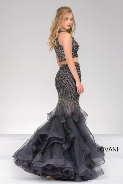 Jovani 46881 Two-Piece Tiered Sleeveless Mermaid Long Dress Jovani 46881 Two-Piece Tiered Sleeveless Mermaid Long Dress