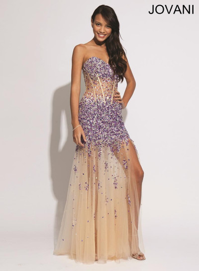 Jovani 88463 Sequins Strapless Sweetheart Neckline Gown Jovani 88463 Sequins Strapless Sweetheart Neckline Gown