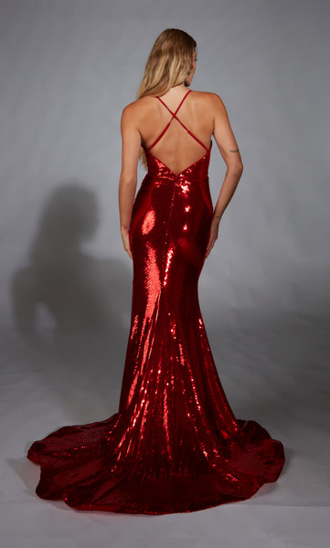 Alyce Paris 61822 Sparkly Sequins Sleeveless V-neck Dress