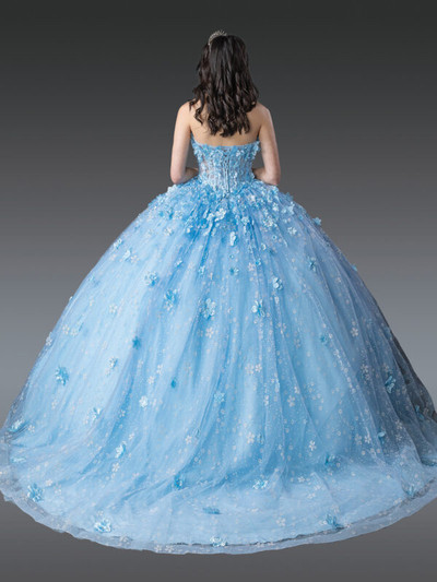 Dancing Queen 1972 Beaded Strapless Quinceanera Long Dress