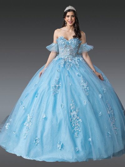 Dancing Queen 1964 Off-the-Shoulder Floral Quinceanera Dress