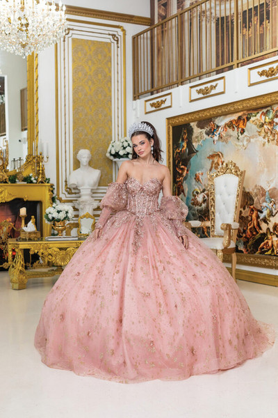 Dancing Queen 1966 Embellished Strapless Quinceanera Dress