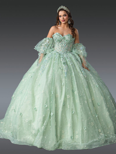 Dancing Queen 1966 Embellished Strapless Quinceanera Dress