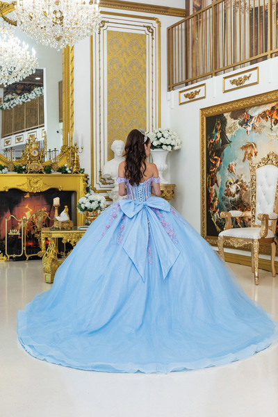 Dancing Queen 5016 Off-Shoulder Floral Quinceanera Dress