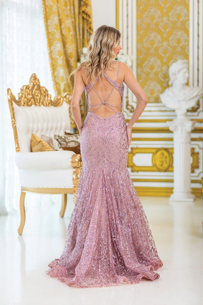 Dancing Queen 4464 Sheer Beaded Embellishments Prom Dress