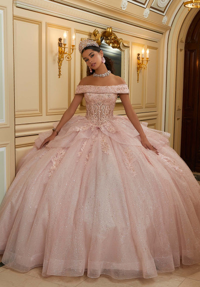 Morilee 89485 Metallic Lace Crystal Beaded Quinceañera Dress Morilee 89485 Metallic Lace Crystal Beaded Quinceañera Dress