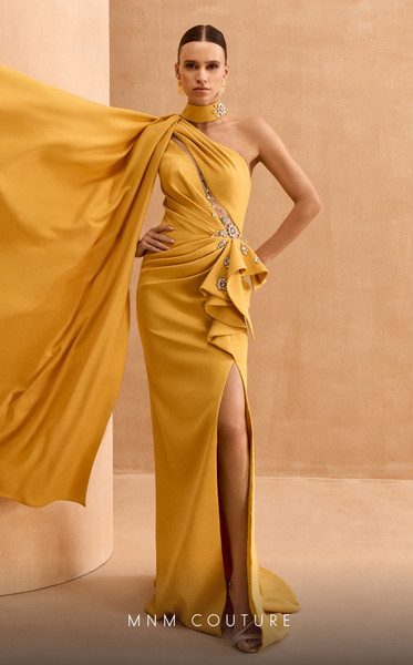 MNM Couture V02033 Ruffles One Shoulder Sleeveless Dress MNM Couture V02033 Ruffles One Shoulder Sleeveless Dress