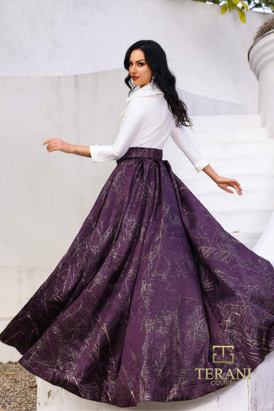 Terani Couture 252M5522 Stretch Mikado 3/4 Sleeves Dress Terani Couture 252M5522 Stretch Mikado 3/4 Sleeves Dress