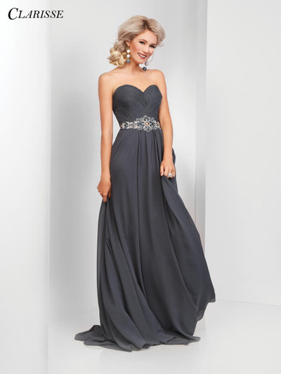 Clarisse 3523 Embellished Sweetheart Neck Strapless Dress