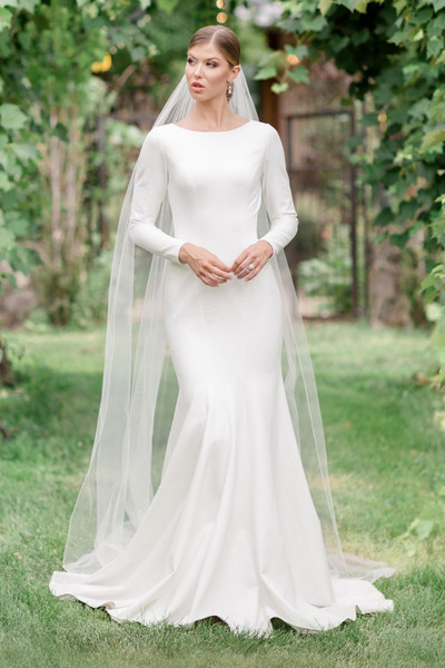 Modest by Mon Cheri TR11988 Stretch Jersey Wedding Dress