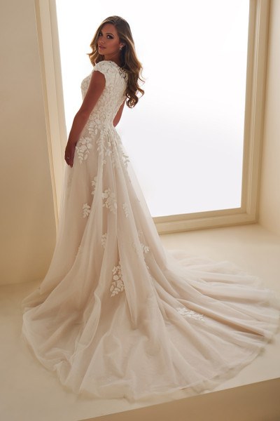 Modest by Mon Cheri MOD301 Tulle Pongee Lining Wedding Dress