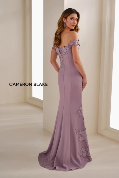 Cameron Blake by Mon Cheri CB901 Crepe Off-Shoulder Dress Cameron Blake by Mon Cheri CB901 Crepe Off-Shoulder Dress