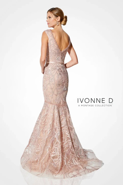 Ivonne D by Mon Cheri 221D53 Beading Lace Cap Sleeve Dress