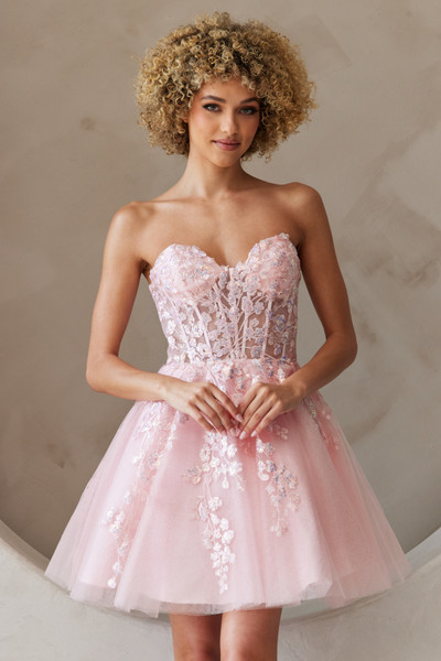 Amelia Couture BZ9024S Sweetheart Neck Strapless Short Dress Amelia Couture BZ9024S Sweetheart Neck Strapless Short Dress