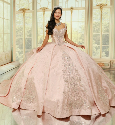 Princesa by Ariana Vara PR30201 Brocade Beading Ball Gown