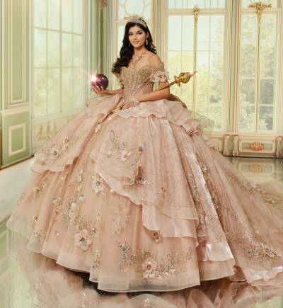 Princesa by Ariana Vara PR70106 Cracked Ice Tulle Ball Gown