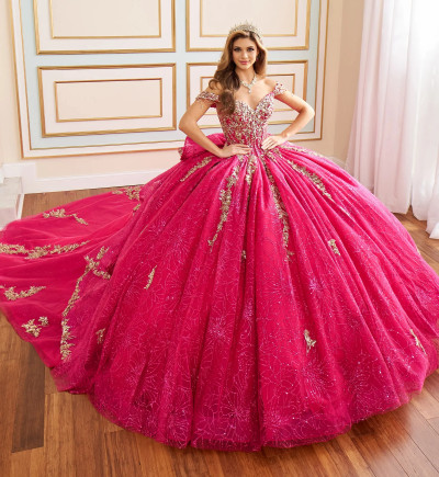 Princesa by Ariana Vara PR30191 Cracked Ice Sequin Ball Gown