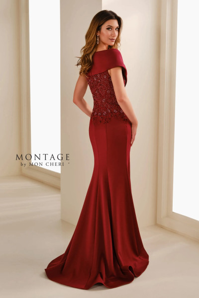 Montage by Mon Cheri M3108 Crepe Sweetheart Neck Long Dress Montage by Mon Cheri M3108 Crepe Sweetheart Neck Long Dress