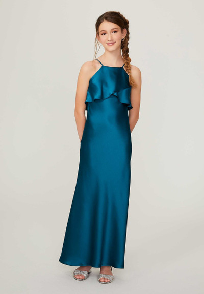 Morilee Bridesmaids 13214 Silky Satin Sleeveless Junior Dress