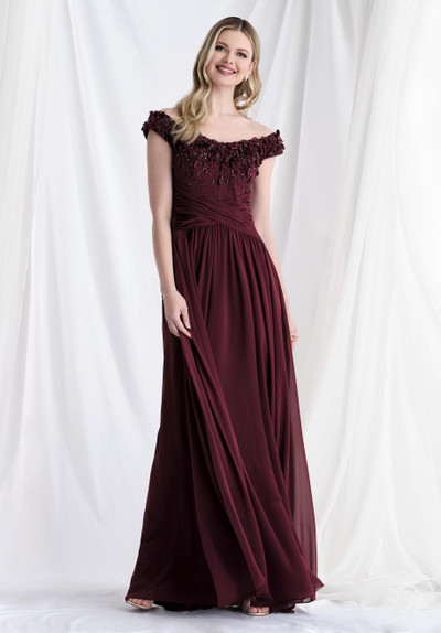 Morilee MGNY 73153 Chiffon Organza Beaded Off Shoulder Gown Morilee MGNY 73153 Chiffon Organza Beaded Off Shoulder Gown