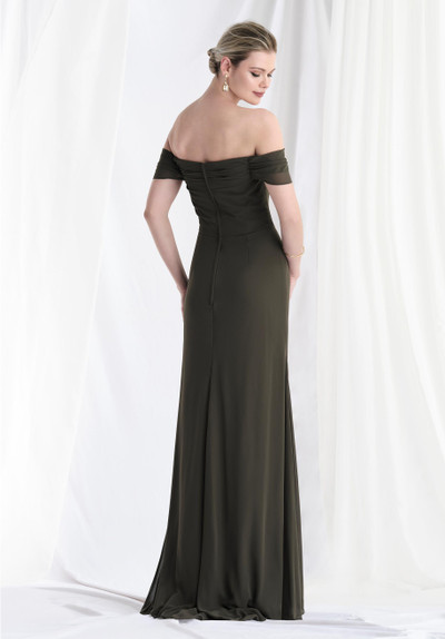 Morilee MGNY 73165 Chiffon Soft Draped Off The Shoulder Gown