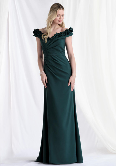 Morilee MGNY 73183 Crepe Off The Shoulder Cap Sleeves Gown Morilee MGNY 73183 Crepe Off The Shoulder Cap Sleeves Gown