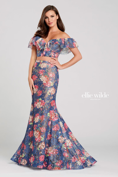 Ellie Wilde by Mon Cheri EW120099 Cracked Ice Two-piece Gown Ellie Wilde by Mon Cheri EW120099 Cracked Ice Two-piece Gown