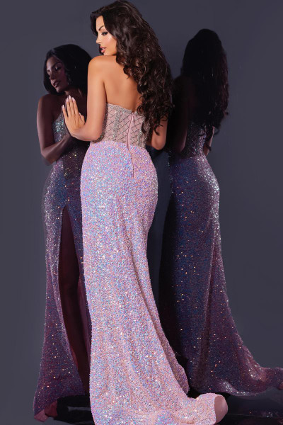 Jovani D5742 Beaded Sequins Sweetheart Neck Strapless Gown Jovani D5742 Beaded Sequins Sweetheart Neck Strapless Gown