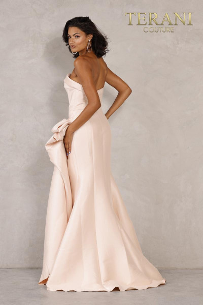 Terani Couture 2111P4019 Off Shoulder Neck Draped Bow Gown Terani Couture 2111P4019 Off Shoulder Neck Draped Bow Gown