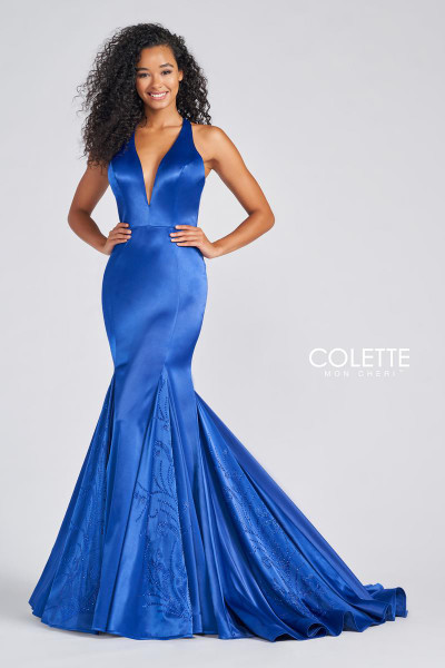 Colette by Daphne CL12273 Stretch Satin Sleeveless Long Gown Colette by Daphne CL12273 Stretch Satin Sleeveless Long Gown