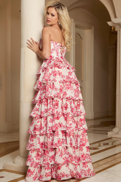 Jovani 47404 Tiered Ruffle Sweetheart Neck Strapless Gown Jovani 47404 Tiered Ruffle Sweetheart Neck Strapless Gown