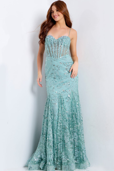 Jovani 45759 Sweetheart Neck Spaghetti Straps Long Dress Jovani 45759 Sweetheart Neck Spaghetti Straps Long Dress
