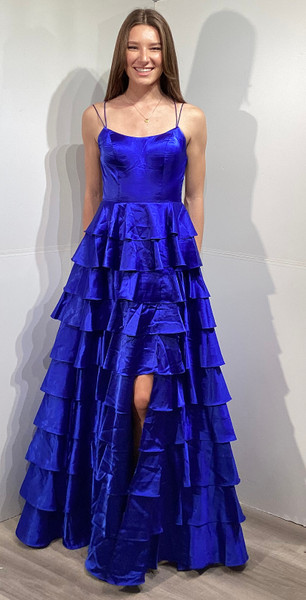 Jovani 48295 Ruffle Scoop Neck Sleeveless Long Prom Dress Jovani 48295 Ruffle Scoop Neck Sleeveless Long Prom Dress