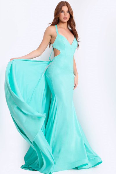 Jovani 48291 V-Neckline Spaghetti Straps Prom Dress Jovani 48291 V-Neckline Spaghetti Straps Prom Dress