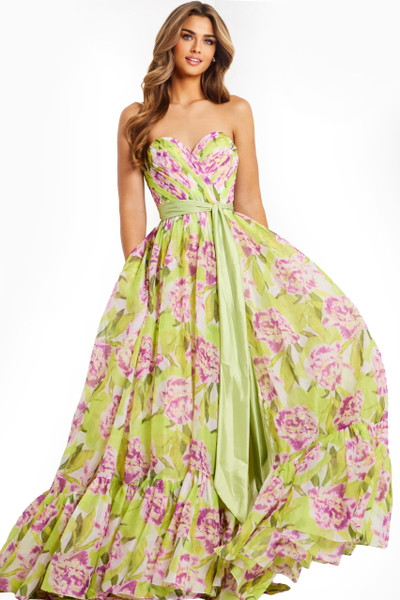 Jovani 48468 Sweetheart Neckline Strapless Long Prom Dress