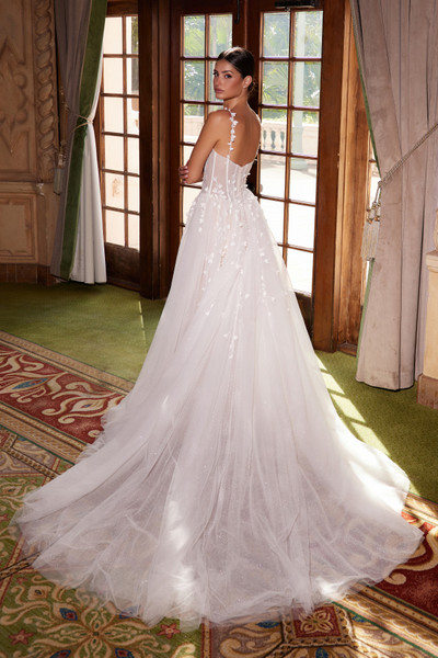 Nox Anabel JE1026L Floral Soft Tulle Sheer Wedding Dress Nox Anabel JE1026L Floral Soft Tulle Sheer Wedding Dress